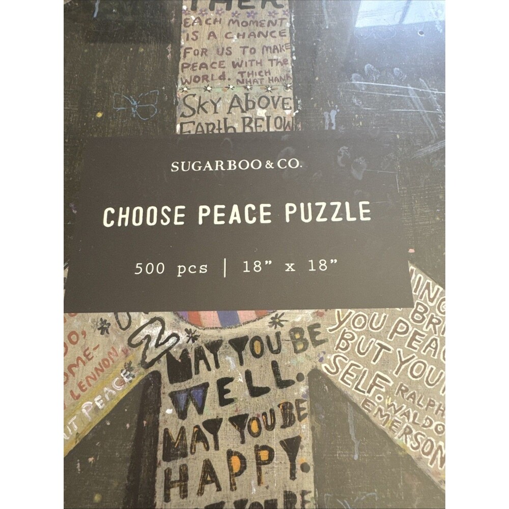 CHOOSE PEACE PUZZLE by SUGARBOO & CO. 500pcs 18"x"18 - Picture 3 of 11